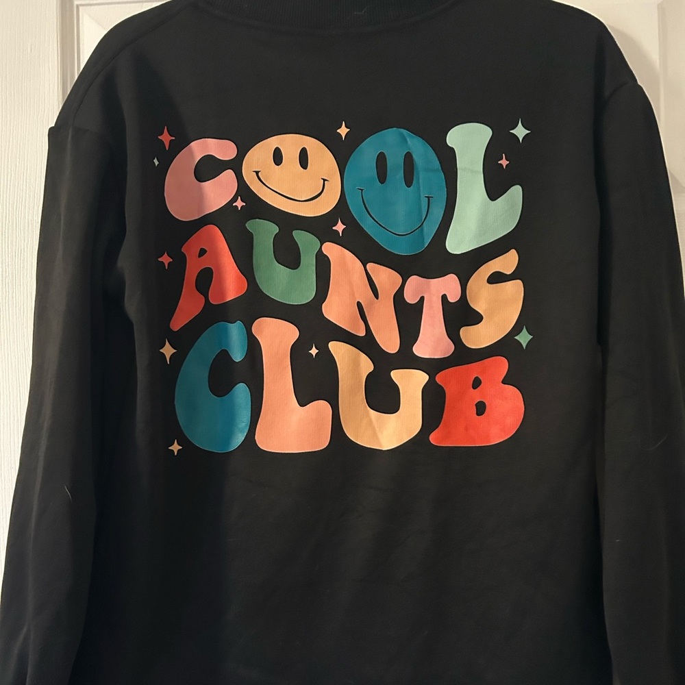 Cool Aunts Club Black Sweater
